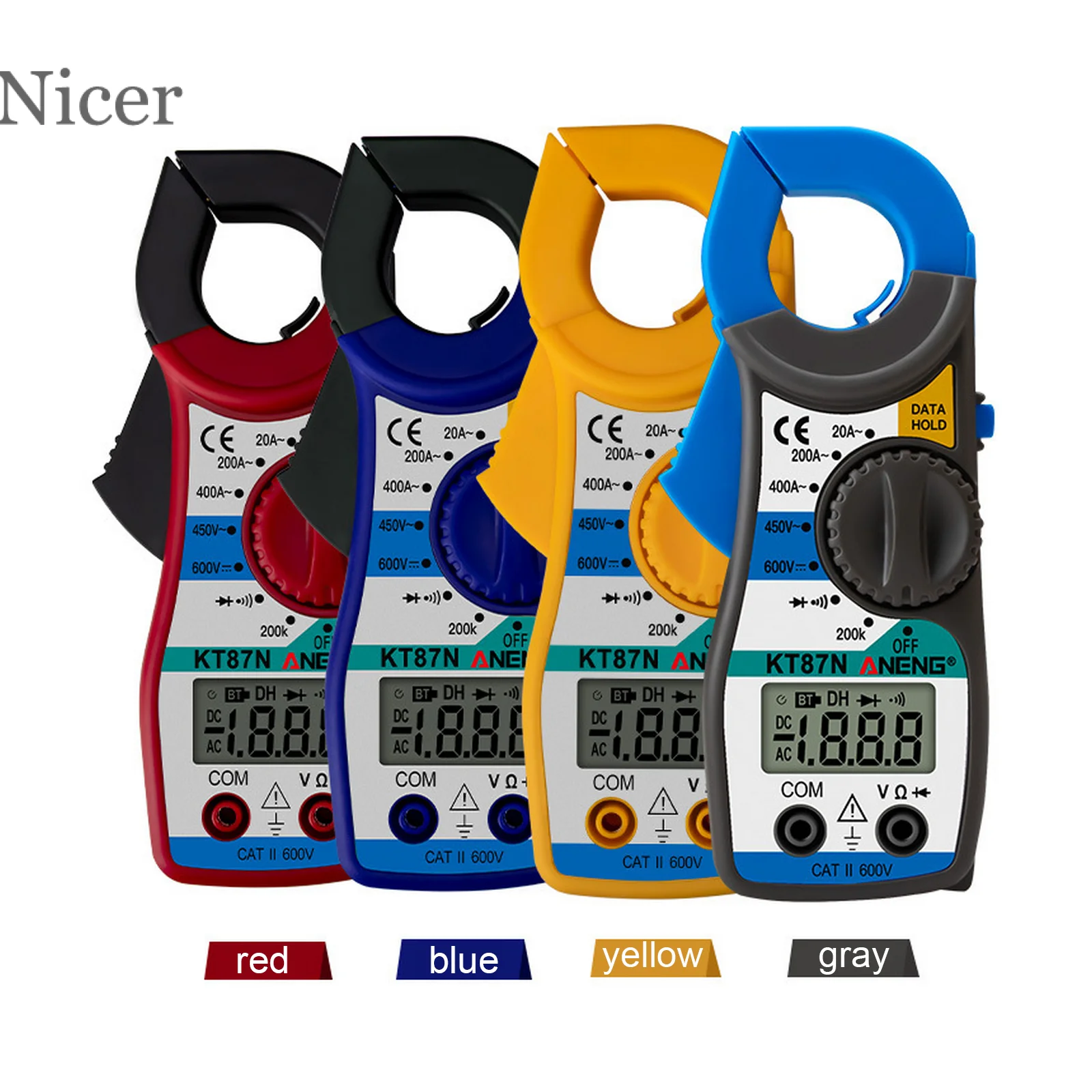 

ANENG KT87N Mini Digital Clamp Meters AC/DC Voltage AC Current 600v True RMS Multimeter Capacitance Electrical Megger Tester
