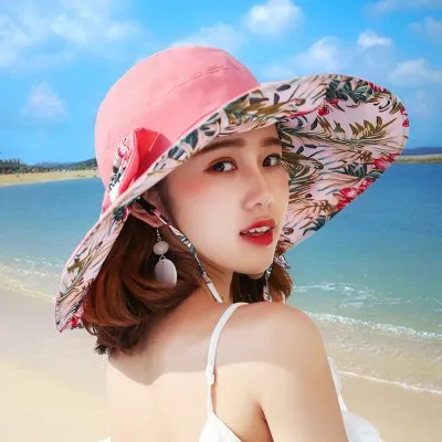 

Womens Beach Sun Straw Hat UV UPF50 Travel Foldable Brim Summer UV Hat