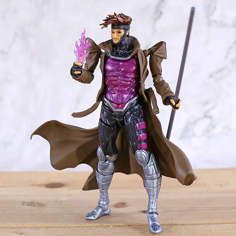 Серия NO.012 Marvel X MAN Amazing Yamaguchi Revoltech GAMBIT фигурка из ПВХ коллекционная игрушка кукла