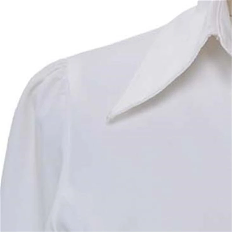 

Woman Autumn Fashion Patchwork Lace Three Quarter Female Slim Work Wear Shirts Lady Blouses Formal Shirts