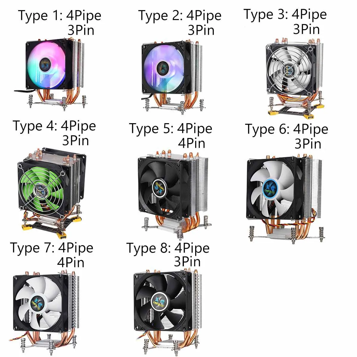 9 см Процессор охлаждающий вентилятор 3Pin/4pin теплопроводов холодильник