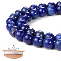 blue lapis lazuli gem round loose beads for jewelry making 6mm 8mm 10mm