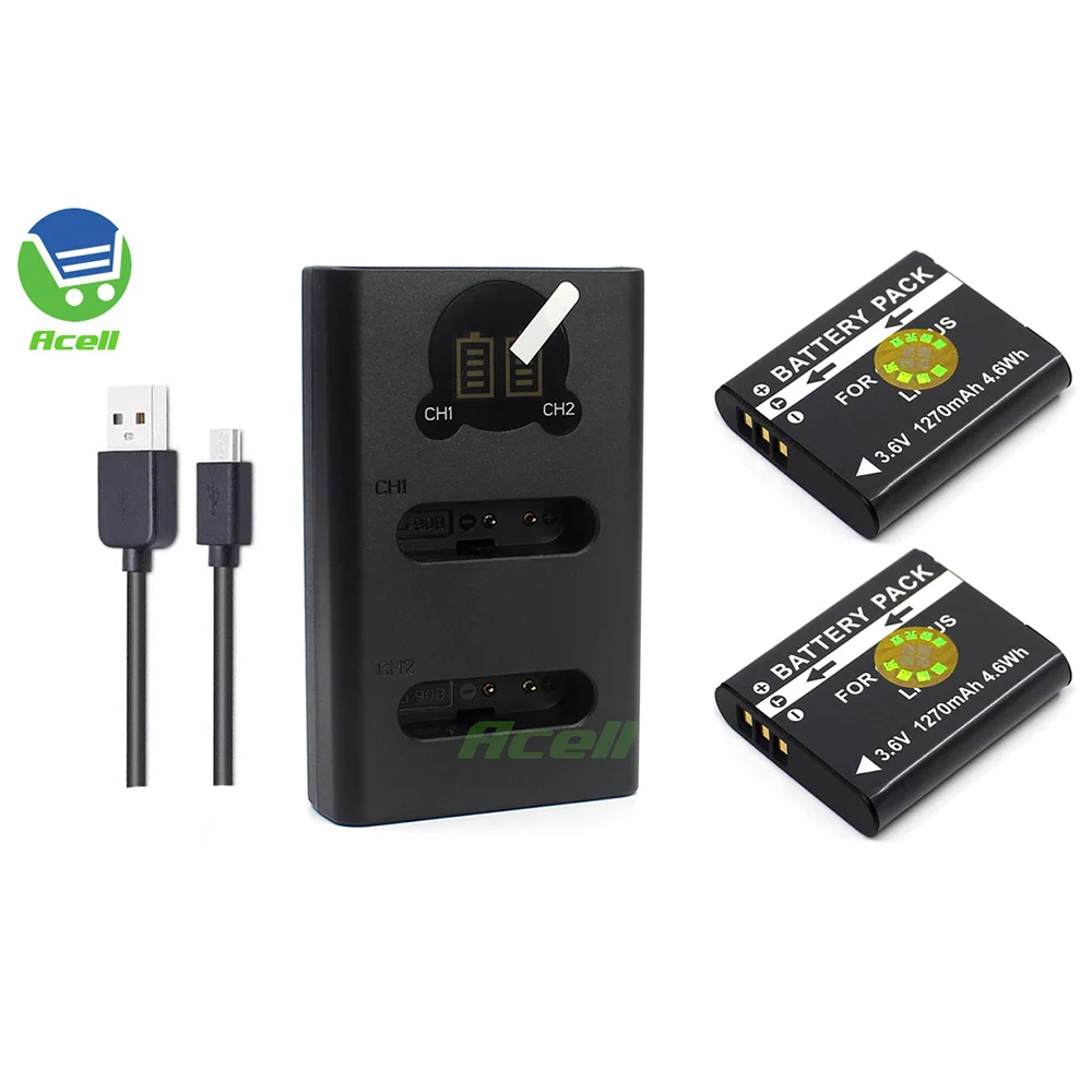 DB-110 аккумулятор + двойное зарядное устройство с ЖК-дисплеем USB для цифровой