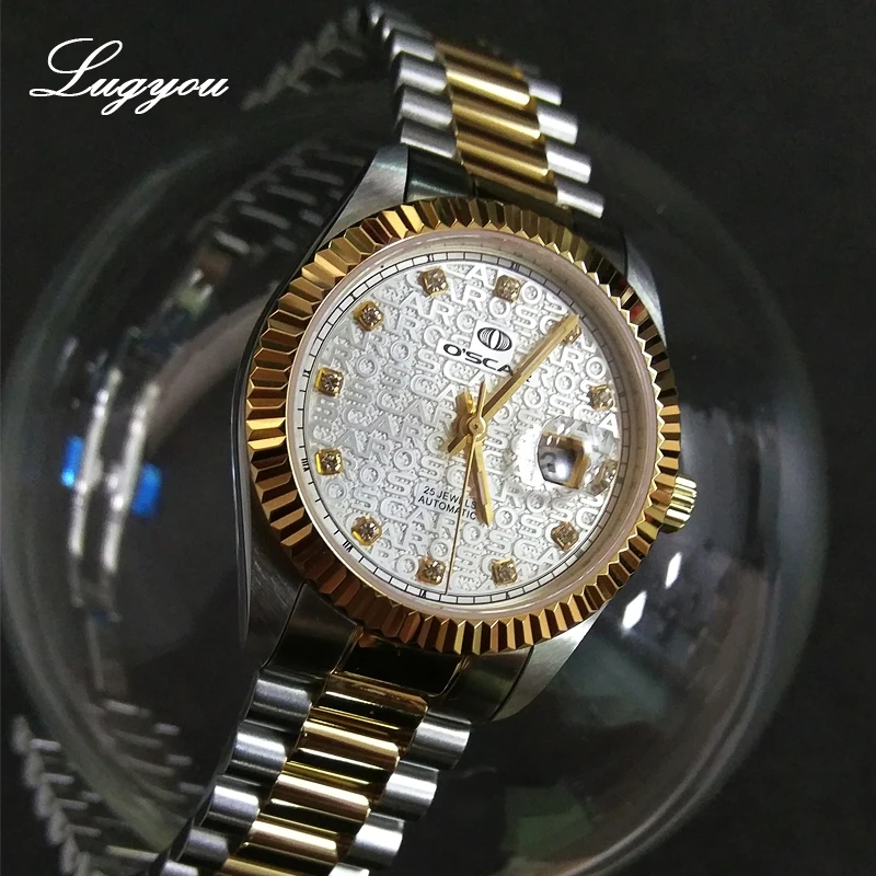 Lugyou женские часы золотые топ брендовые Роскошные автоматические ETA2671