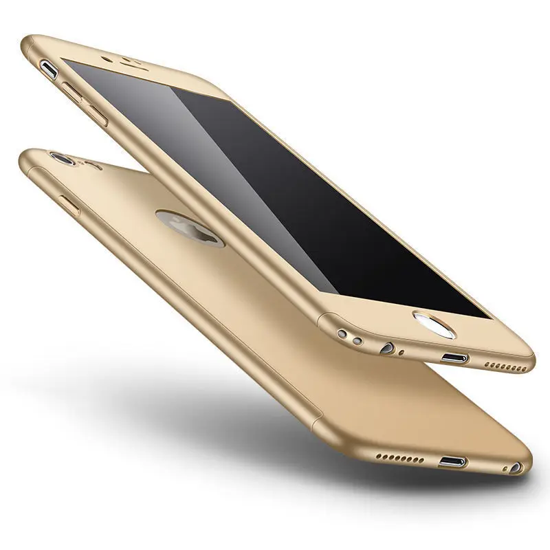 PC 360 Gold 360 градусов полный чехол для телефона для iPhone 11 PRO MAX 7 7Plus 8 8Plus 6 6S 5 5S SE X XS MAX XR Передняя Задняя Защита PC Coque - Цвет: PC 360 Gold