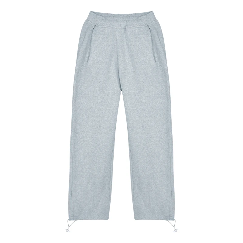 

Leggings Women's Plush Thickened High Waist Showing Thin and Loose Straight Pants New Grey Sports Pants Autumn / Winter 2021