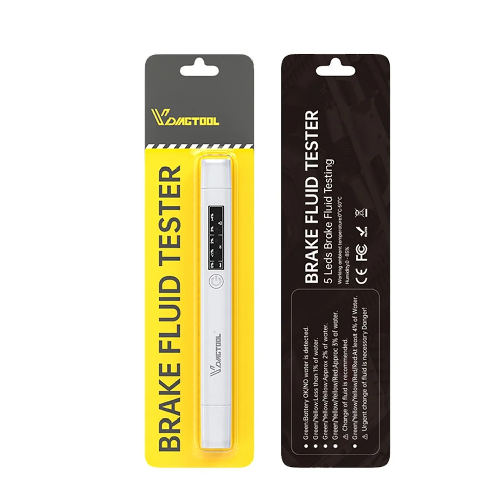

1PCS New Brake Fluid Tester 5 LED Accurate Oil Quality Check Pen Brake Fluid Liquid Tester for DOT3/DOT4/DOT5 car accessories