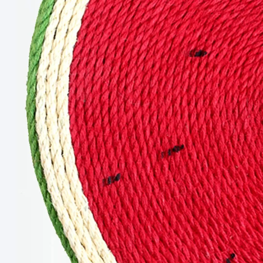 

Cat Scratching Board Red Watermelon Shaped Sisal Cat Scratching Mat Balcony Cat Bed Easy to Clean Pet Supplies Cats Furniture
