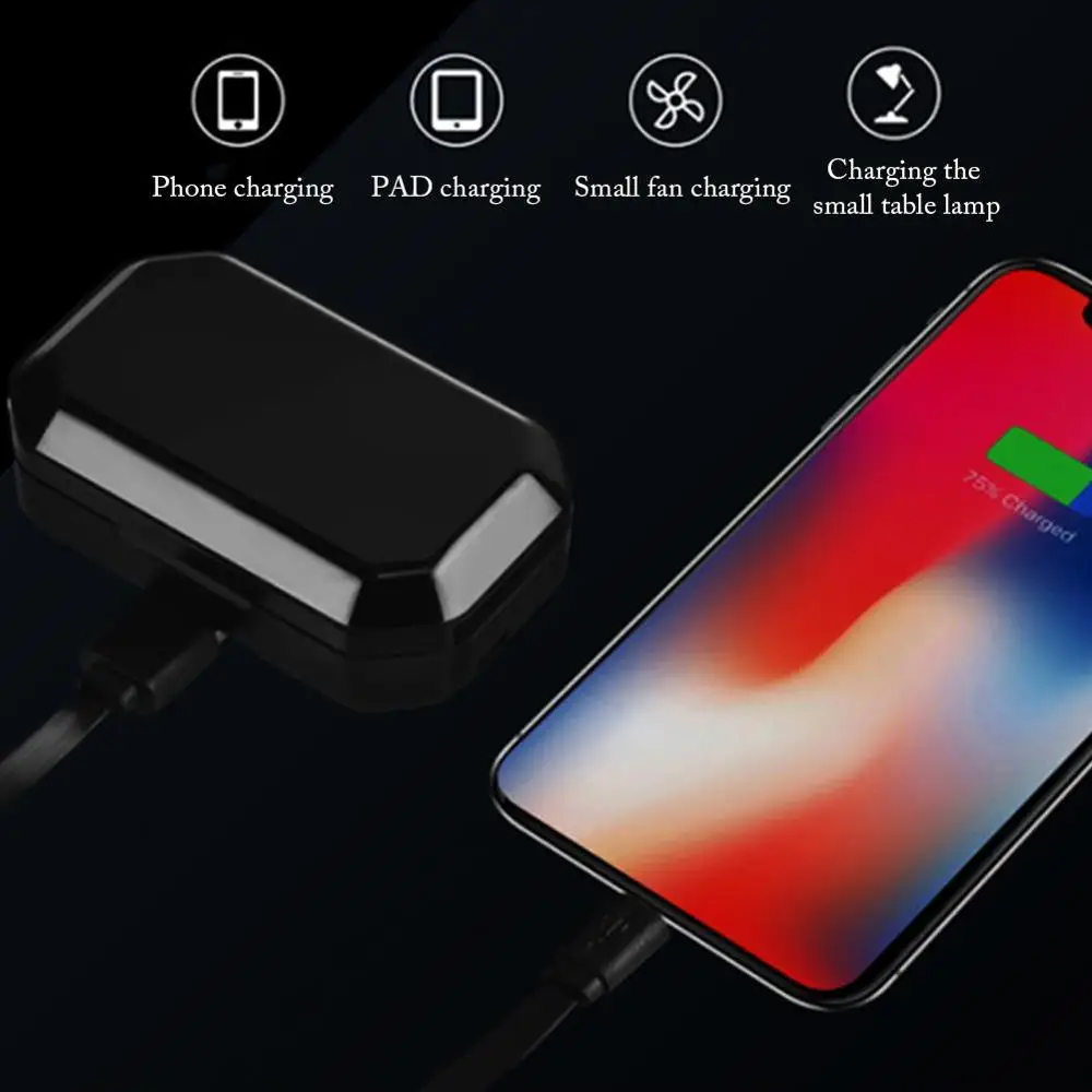 TWSearphone F8 мини беспроводной наушник 6D объемные стереонаушники со светодиодным