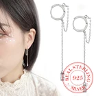 Женские серьги-подвески из серебра 925 пробы, в стиле панк