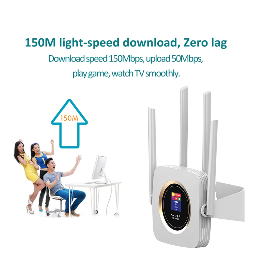 Wi-Fi-роутер TianJie 4G 4 антенны 3000 мАч | Компьютеры и офис