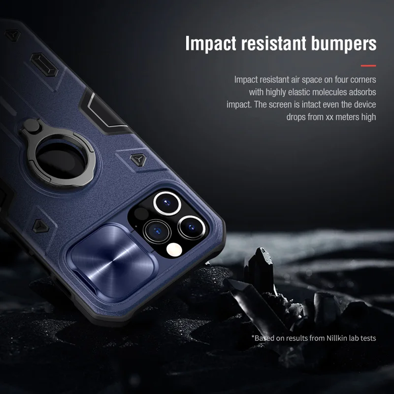 Original NILLKIN CamShield For iPhone 12 Pro Max Mini Case Slide Cover Camera Protection Shockproof Armor Ring Holder Cases