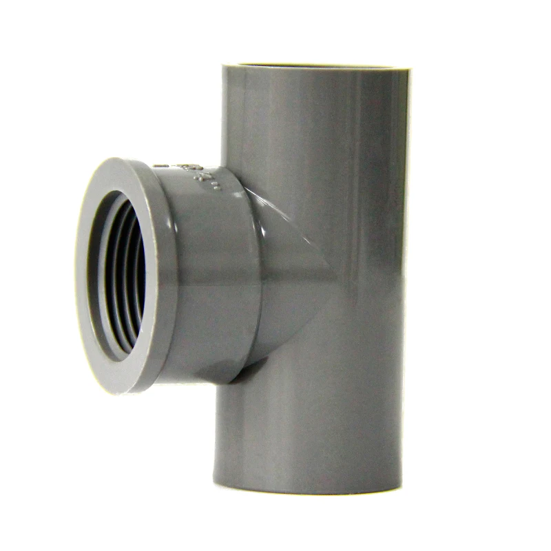 20 мм 25 32 ID до 1/2 &quot3/4&quot 1 &quotЖенский BSP резьба тройник серый ПВХ соединительная