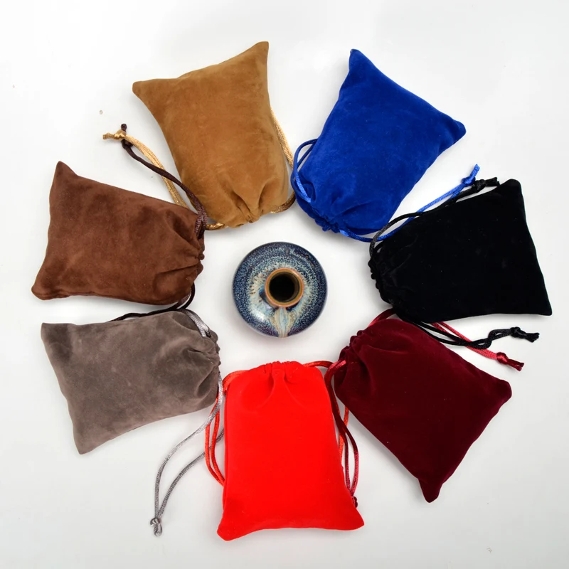 100pcs CBRL velvet drawstring jewelry bag pouch 5*7cm ring earring pouch for jewelry gift storage DHL shipping
