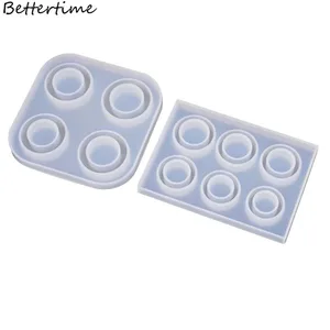 Форма силиконовая для эпоксидной смолы сделай сам, молд в форме колец сделай сам, УФ-сетка для изготовления подвесок, инструментов для изготовления ювелирных изделий, 46 ячеек