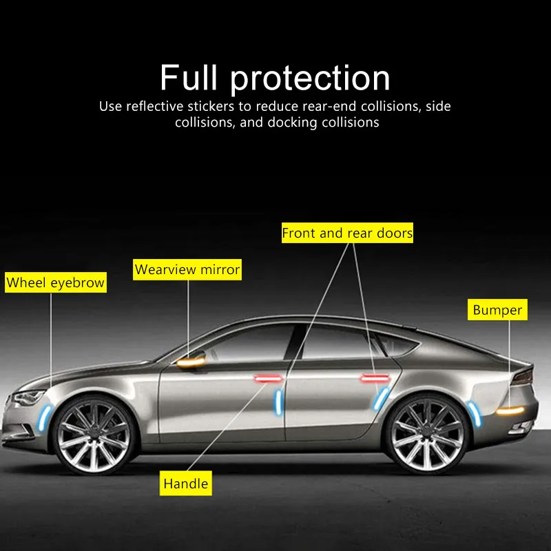 2 шт. светоотражающие наклейки из углеродного волокна|Наклейки на автомобиль| |