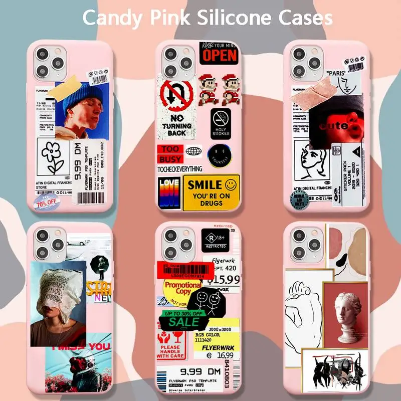 Роскошный модный ретро чехол для телефона с этикеткой штрих-кода iPhone 8 7 6 6S Plus X XR 11