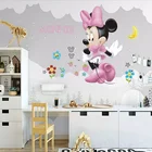 3D яркие Мультфильмы Дисней Микки Минни наклейки на стену для детской комнаты детская спальня декоративные наклейки на стену