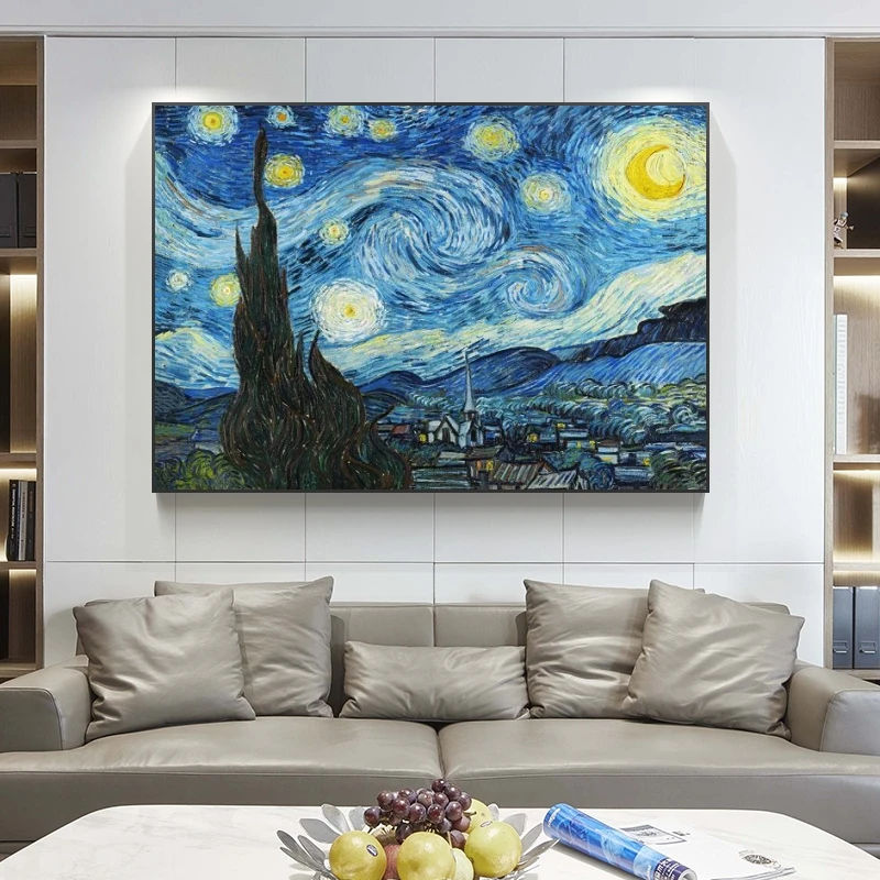 

Van Gogh Starry Night Canvas Paintings on The Wall Art Posters and Prints Famous Art Impressionist Pictures for Living Room Wall