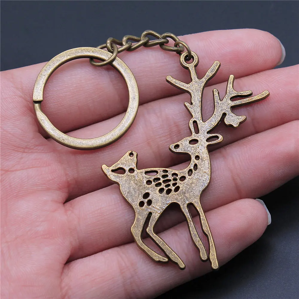1 Piece Keychain Deer And Giraffe Keyring Fashion Hot Sale Key Chain Women key-rings Ring | Chains