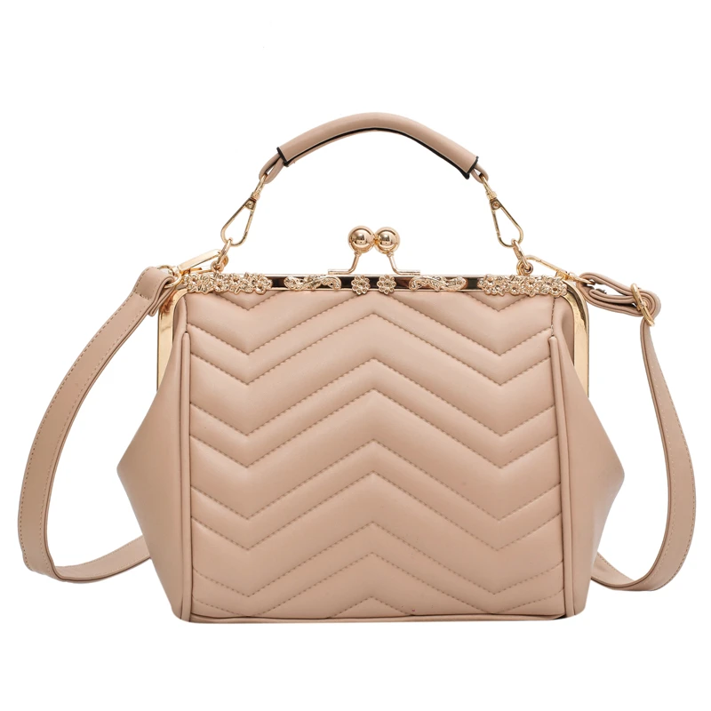 

Fashion Soft PU Leather Crossbody Packet for Women 2021 Summer Designer Metal Frame Purse Handbag Shoulder Bag or Finished Pack
