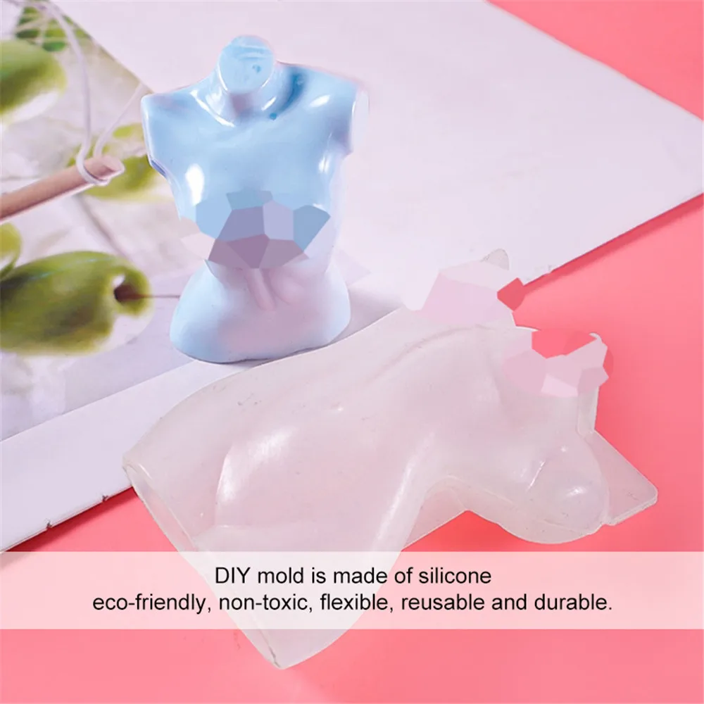 3D человеческого тела лампы в форме свечи прессформы с украшением виде кристаллов