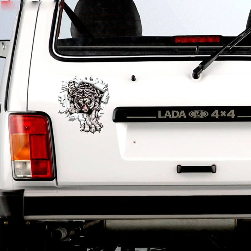 

17.1*15cm Ferocious tiger Car-Sticker Automobiles Motorcycles Window Bumper Laptop Vinyl Decal PVC Decorative Goods