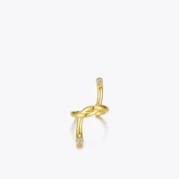 enfashion open curved knot rings for women gold color irregular crystal ring fashion jewellery 2020 christmas anillos r204071