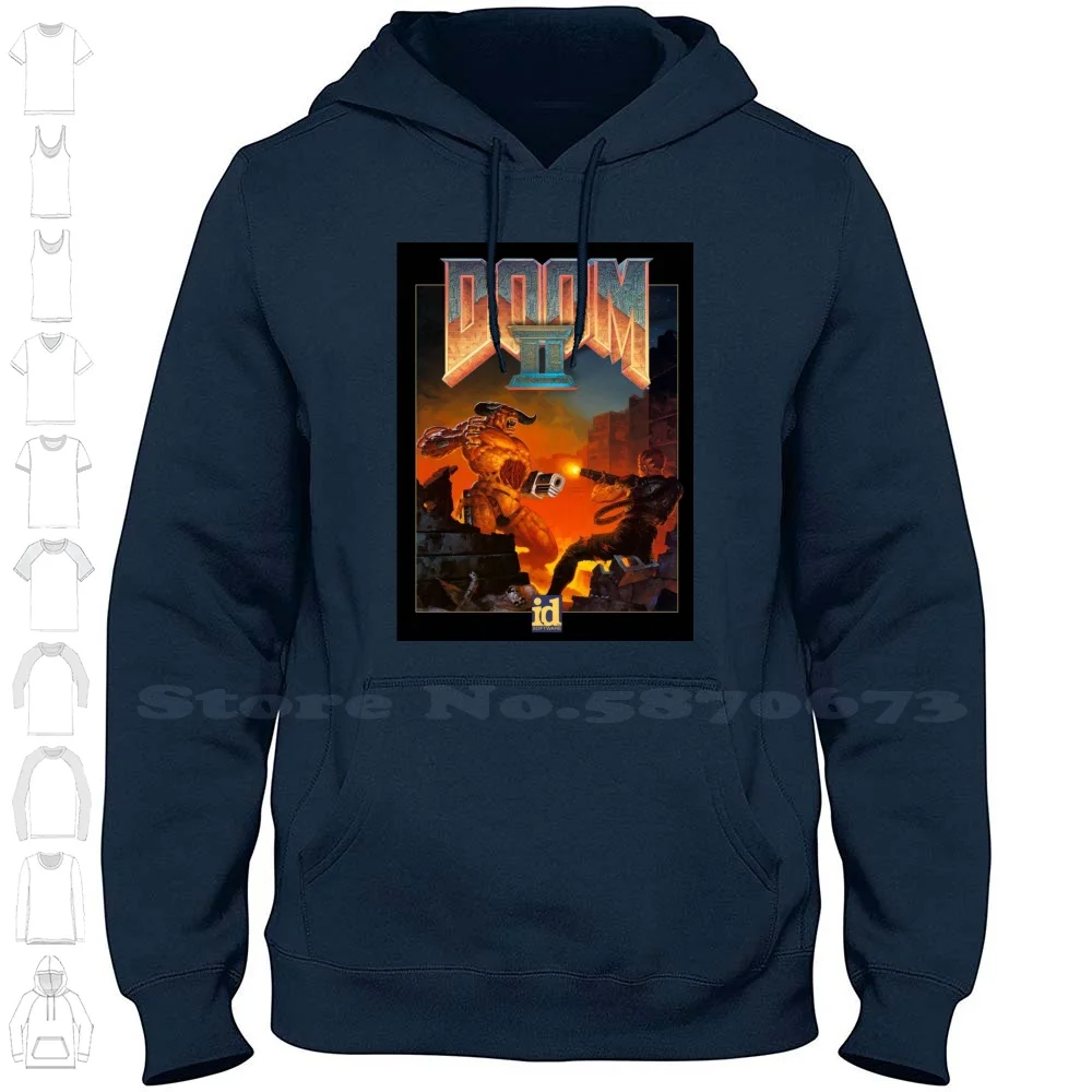 Толстовка Doom Ii для мужчин женщин Doom2 Hell Earth Space Demon Marine видеоигра классическая
