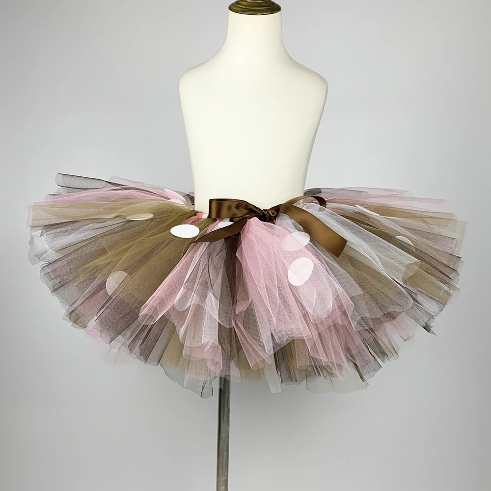 Юбка пачка с оленем для девочек повязкой на голову пышная юбка дня рождения