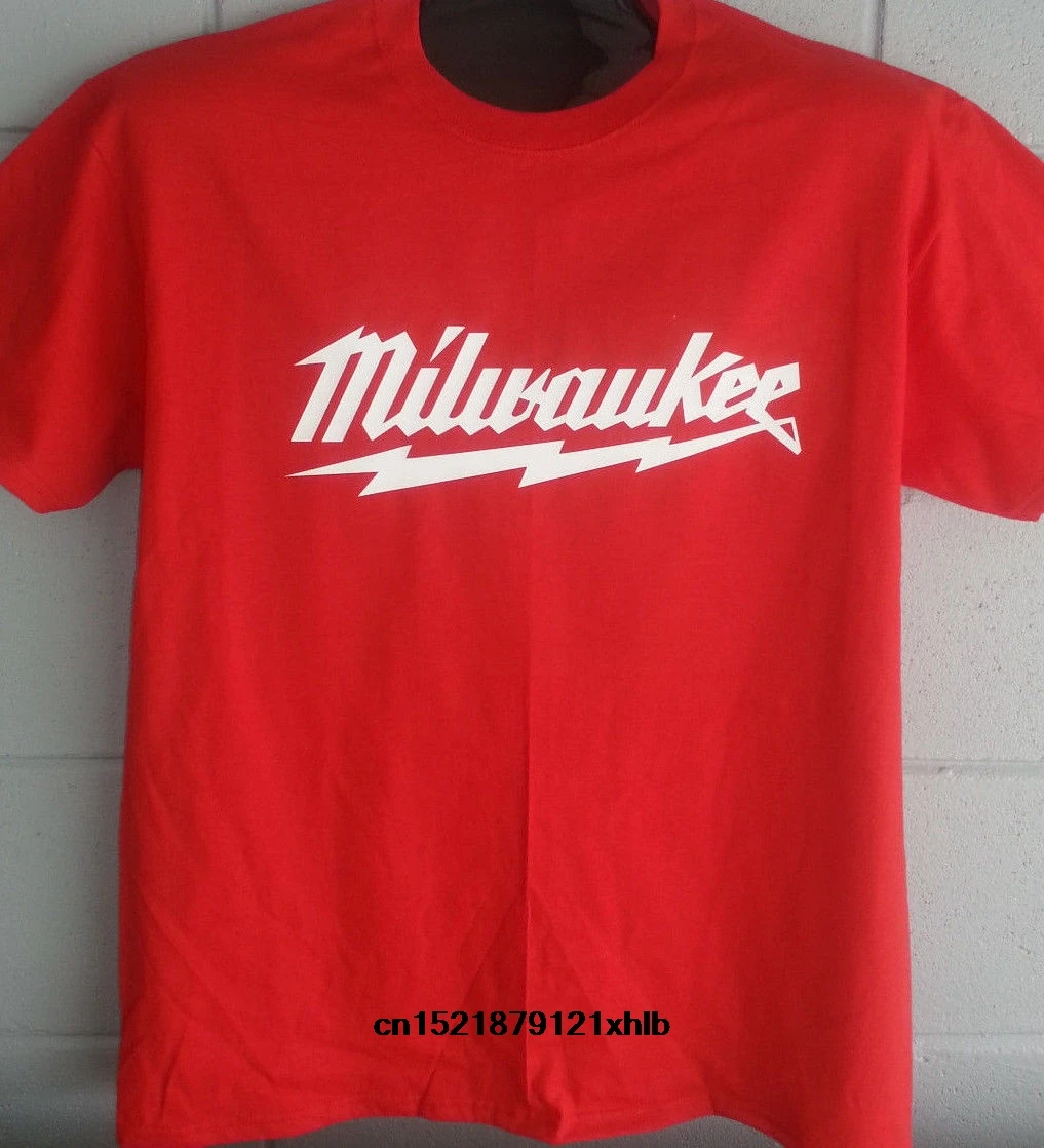 Мужская футболка Милуоки электроинструменты Логотип s хлопок короткий рукав