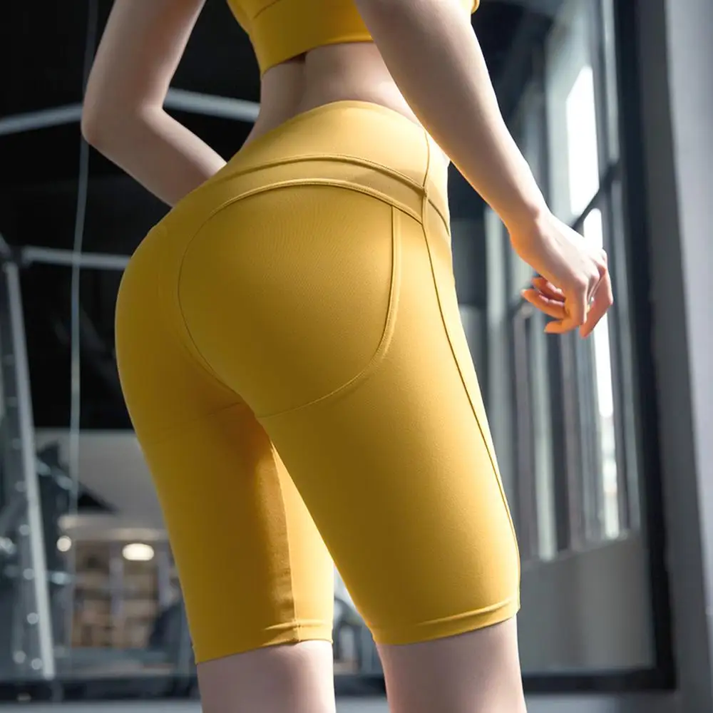 Soft Nylon Fitness Jogger Shorts Women Sports Wear Cool Ladies Yoga spandex short workout legging Summer | Спорт и развлечения