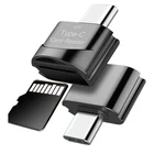 Хит продаж Micro SD кардридер Type-c металлический OTG адаптер памяти TF кардридер для USB C телефонов USB Microsd адаптер Прямая поставка