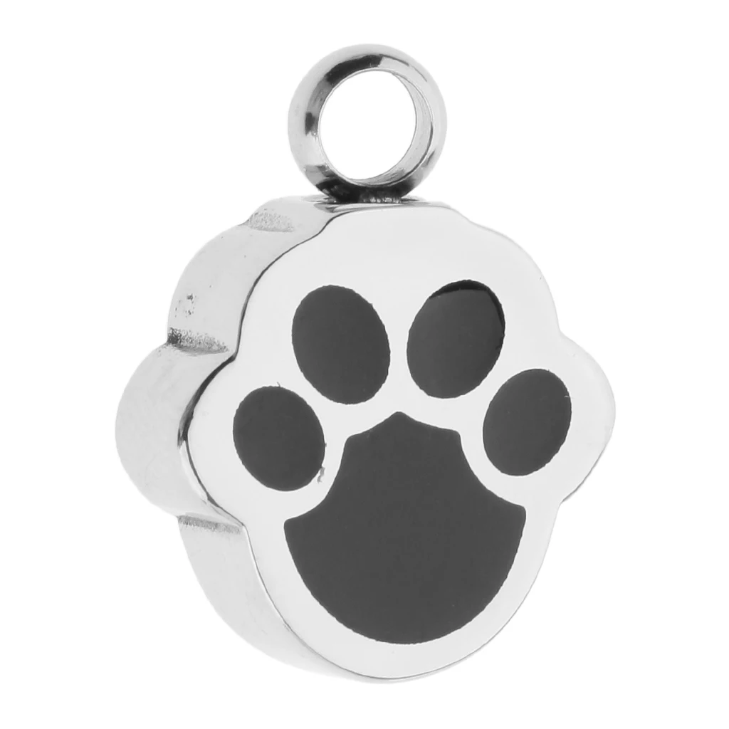 Милый Собака Кошка лапа дизайн памятный кулон Keepsake урна кремации пепел