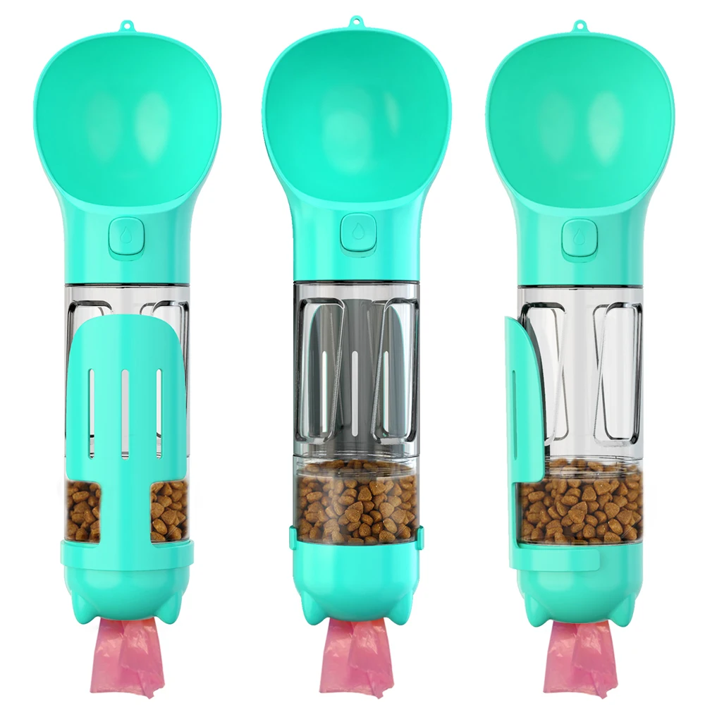 

3 в 1 собака бутылка для воды с корма Лопата мусорный мешок Портативный прогулочная машина ля стрижки домашних животных собак кошек путешест...