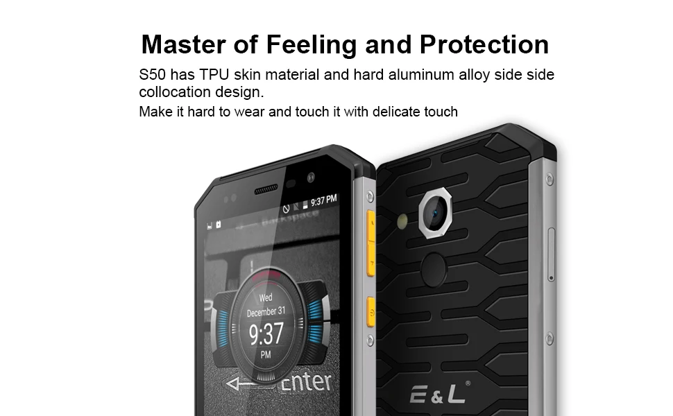 E& L S50 3 ГБ+ 32 ГБ IP68 Водонепроницаемый 4G LTE мобильный телефон Android 6,0 MT6753 Восьмиядерный 2700 мАч 13,0 МП отпечаток пальца смартфон