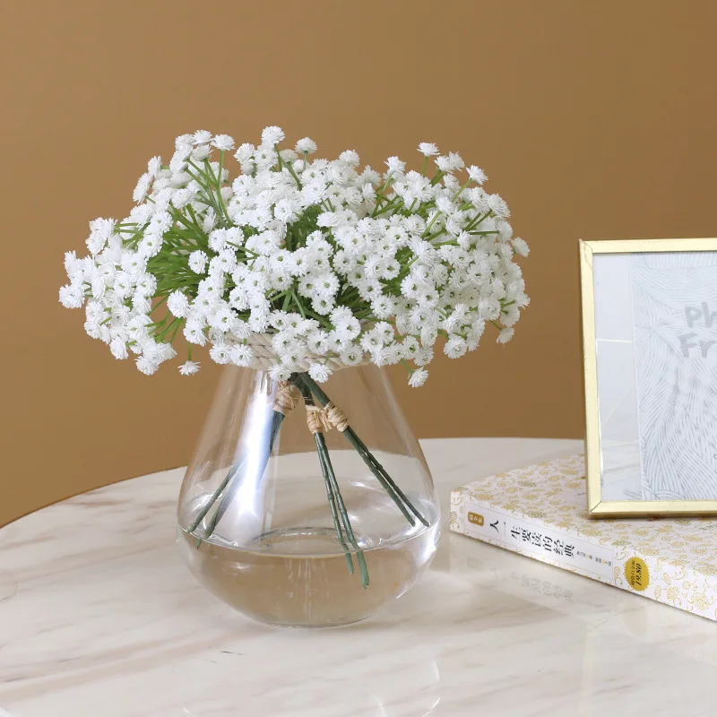 

Mini Decorative Kwiaty Sztuczne Babysbreath Flowers Artificial Bouquet Plants Fleurs Artificielles For Wedding Home Decoration