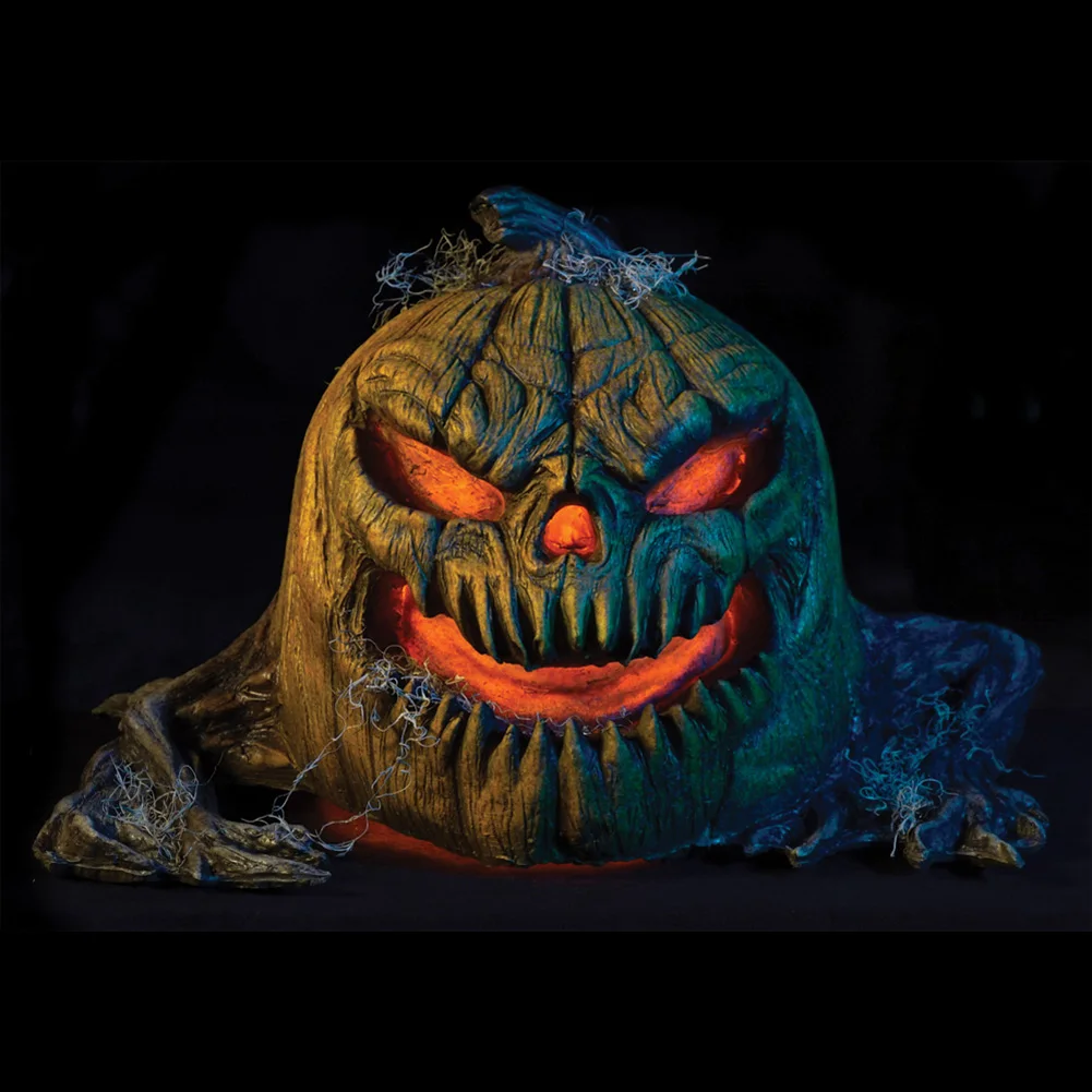 

Solar Resin Pumpkin Skull Sculpture Lamp Ornaments Craft Solar Energy Halloween Landscape Lighting Desktop Miniature