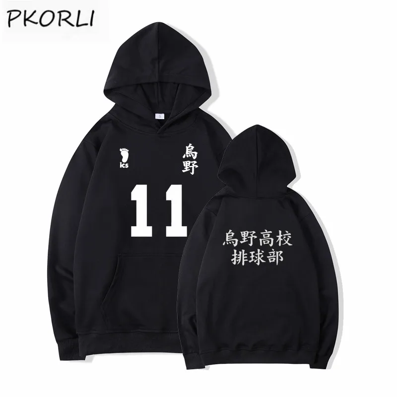

Anime Haikyuu Hoodie Harajuku Haikyuu Karasuno High School Volleyball Club Pullover Sweatshirt Anime Coat Unisex Clothes