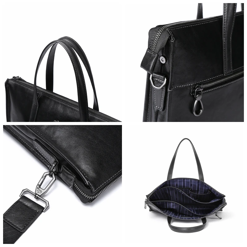 Bison Denim Large Capacity Genuine Leather Handbags Men Luxury Laptop Briefcase Male Business Travel Quality Shoulder Bag