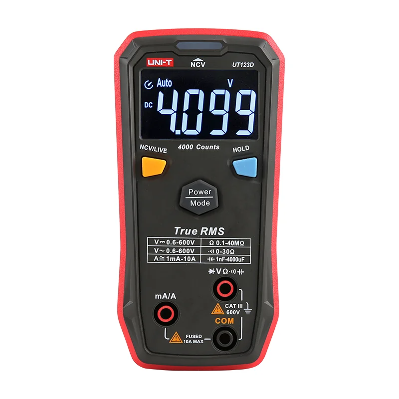 

UNI-T UT123 UT123D Household Pocket Digital Multimeter NCV AC/DC Voltage Measurement EBTN Display ℃/℉ Switch Measurement