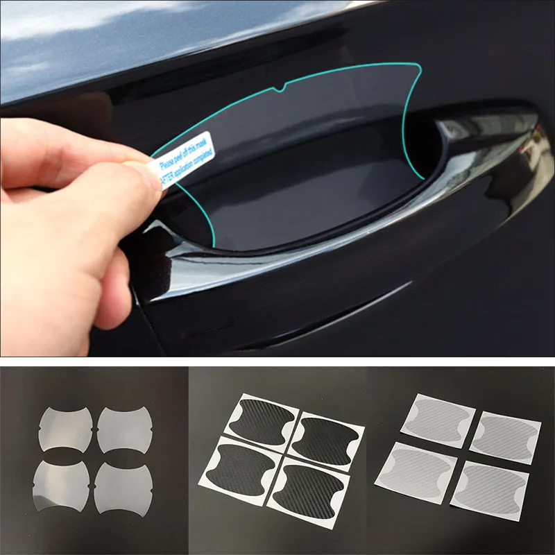 4pcs Car stickers Door Handle Scratches Protec For Toyota Camry Corolla RAV4 Yaris Highlander Land Cruiser PRADO Vios Vitz |