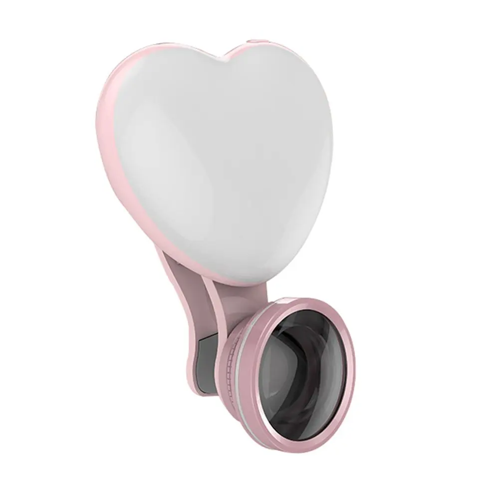 Портативный USB Автоспуск вспышка камера клип на телефон лампа Видео огни LED