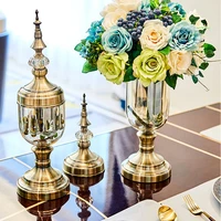 european entry lux vase decoration living room entrance bouquet dining table american tv cabinet dried floral home decorations