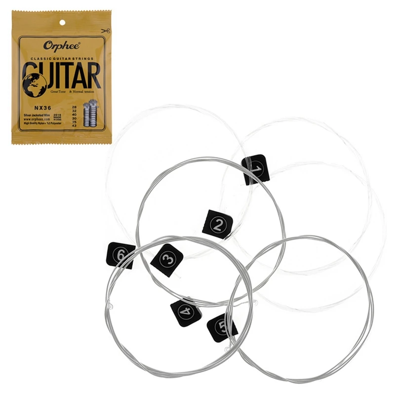 Orphee 12Pcs гитарные струны обычных Классическая гитарная струна E/B/G/D/A D/E провод с
