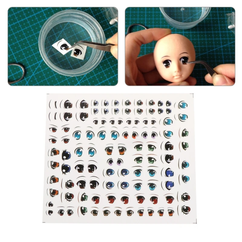 Аниме наклейки для глаз фигурка кукла уход за кожей лица Органы Пастер глины с