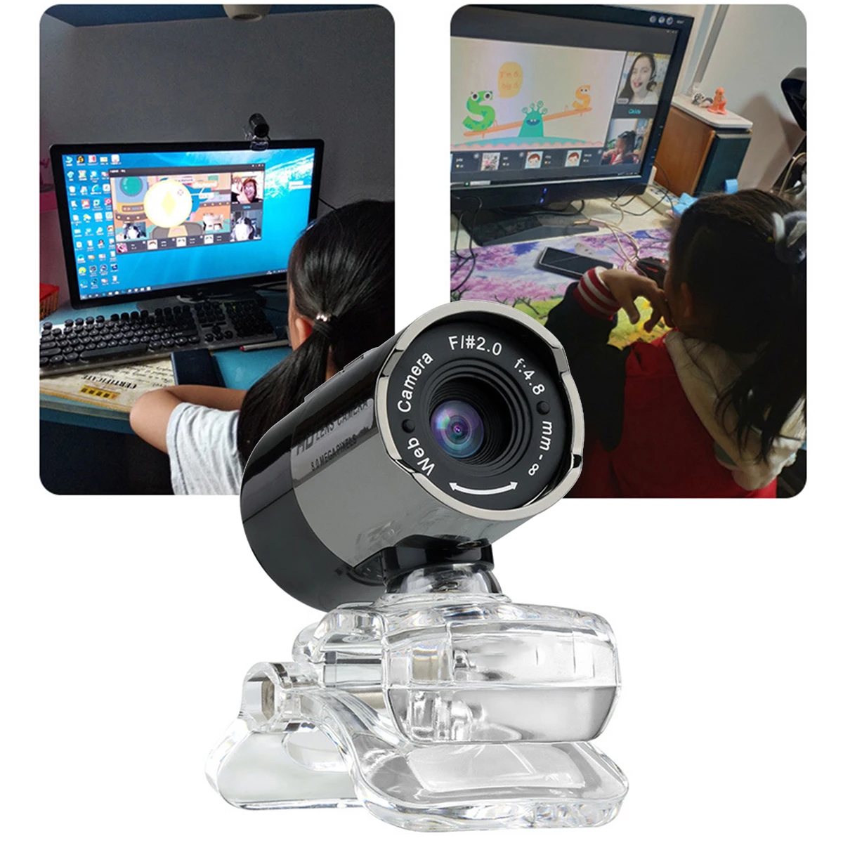manual focus and 360 degree rotation USB HD Webcam with Microphone Driver-free Web Camera for Laptop PC Computer | Компьютеры и офис