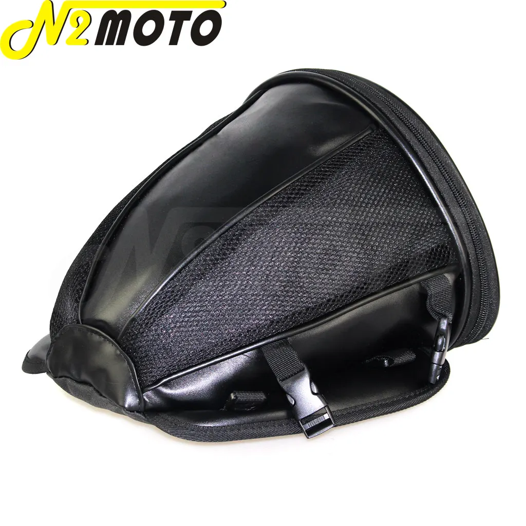 Black Motorcycle Rear Seat Bag Luggage Saddle For Harley Touring Sportster Road King Glide Tail bags Cycling Equipment |