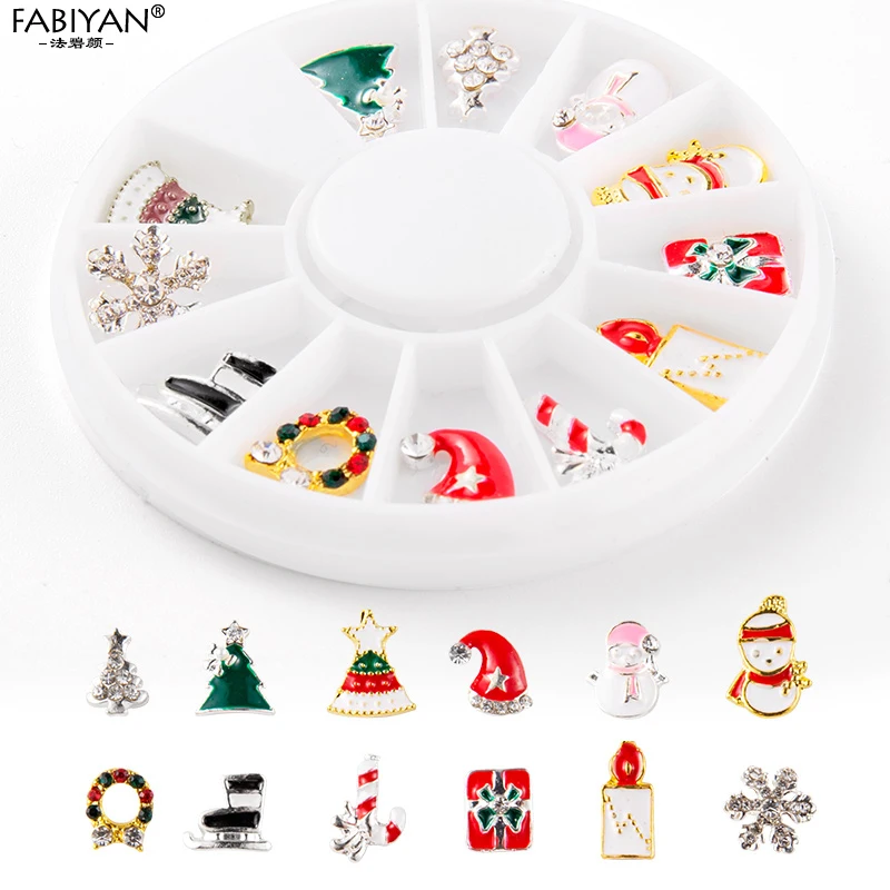 Рождественский дизайн ногтей украшение для маникюр УФ Гель лак ботинки со