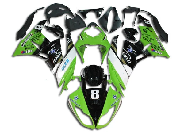 

100%NEW+ ABS Fairings For Kawasaki Ninja ZX 6R 2009 2010 2011 ZX6R 09 10 11 ZX-6R 09 10 11 Green White Black Z91Y
